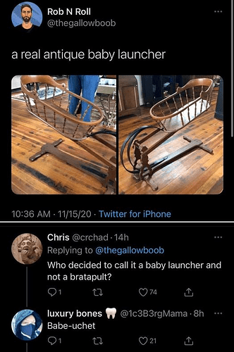 antique baby launcher