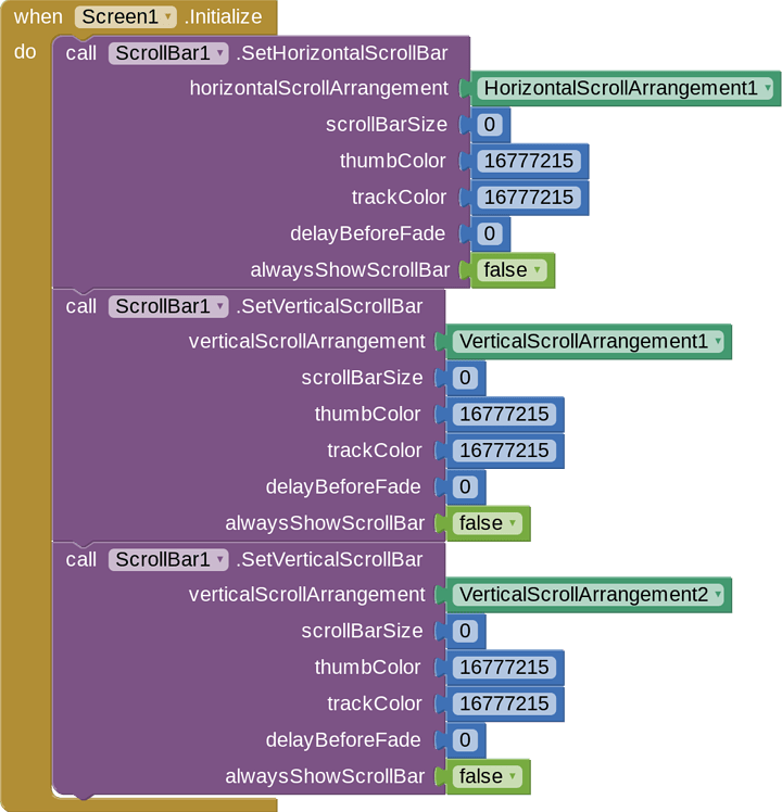 Disable scrollbar MIT App Inventor Help MIT App Inventor Community