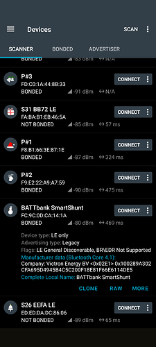 nRF scanner - Smartshunt BLE info (1)