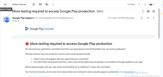 TC-App Testing Failed