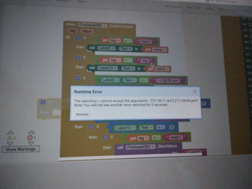 Runtime error problem for clock MIT App Inventor Help MIT App
