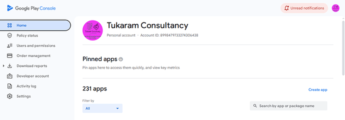 TC-Google Play Console