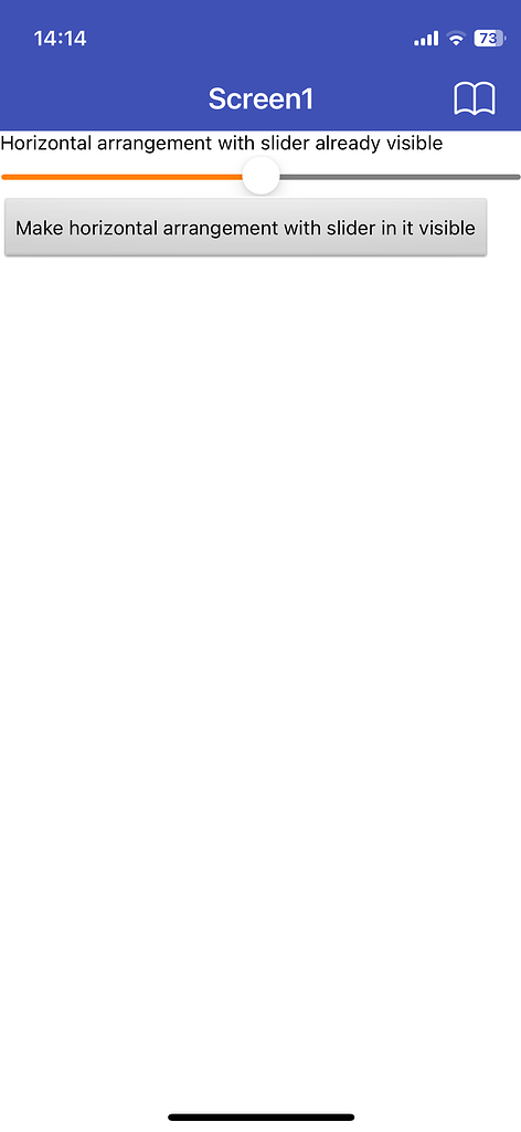 iOS: Making horizontal arrangement with slider inside visible with code ...