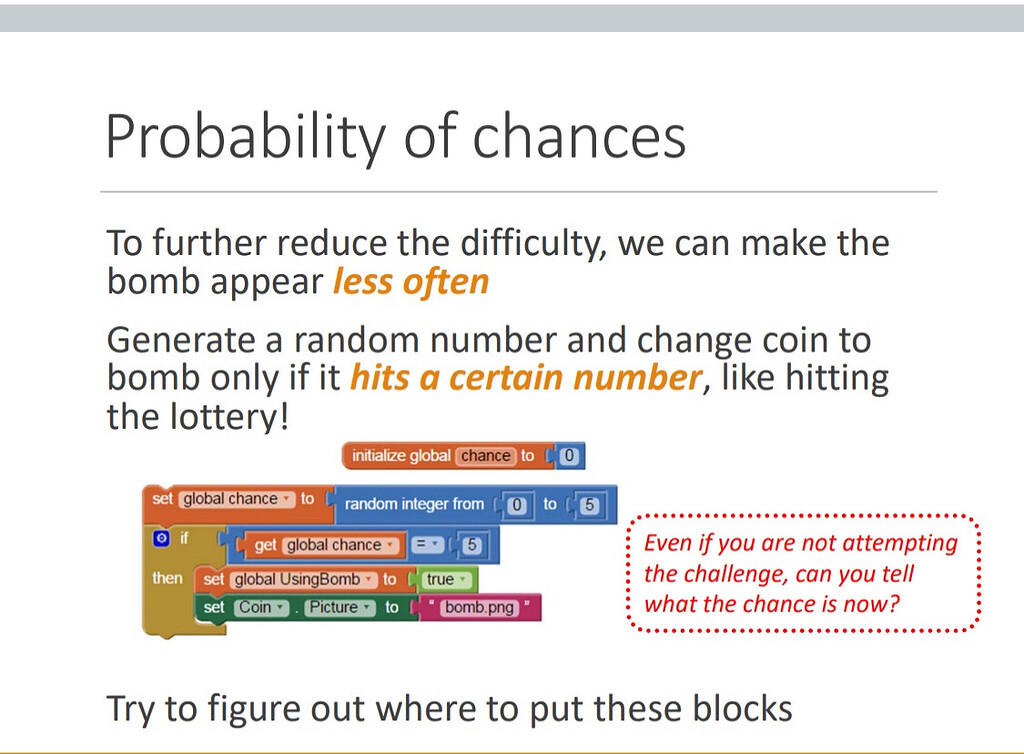 How do I create probability of chances in the Dolphin Game? - MIT App ...