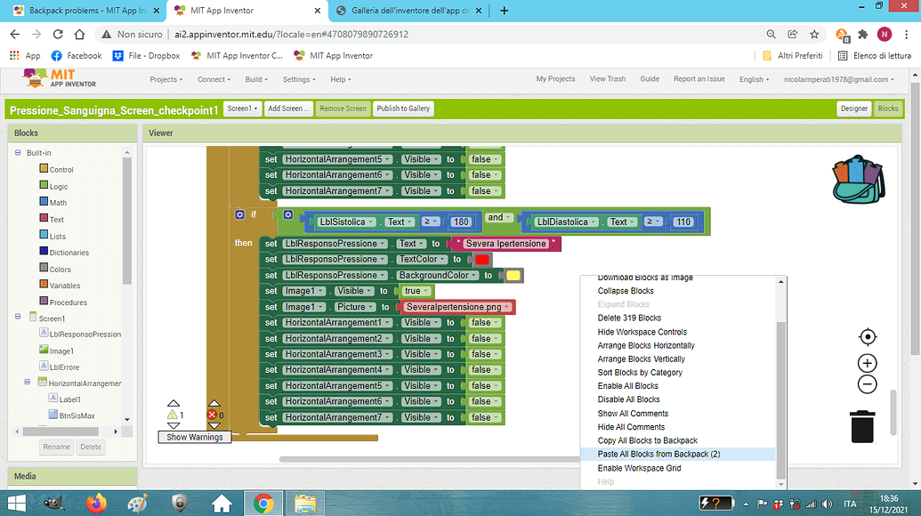 Backpack problems Bugs and Other Issues MIT App Inventor Community