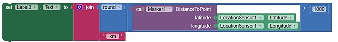 mapStraightLineDistanceBetweenLocationAndMarker