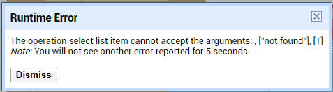 notfound error message