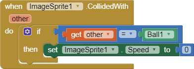 when imagesprite1 collidedWith