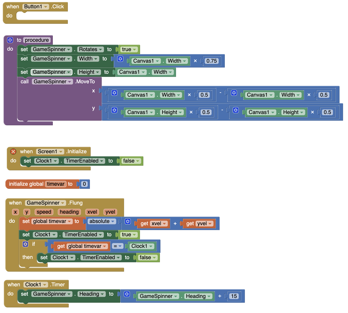 Game Spinner code 3 by Peter MIT App Inventor Help MIT App