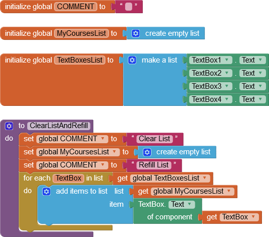 ClearListRefillList