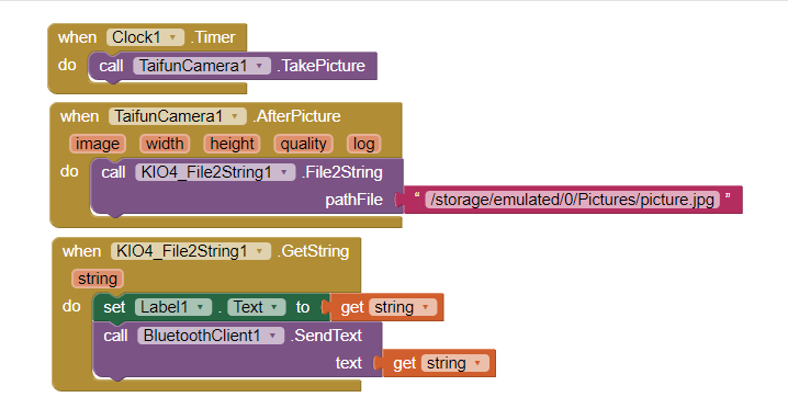 app inventor send and receive data bluetooth