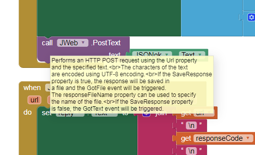 PostText Tool Tip