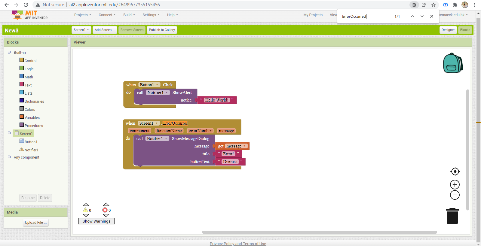 How Do I Find Blocks Or Procedures In Large App MIT App Inventor How Do I Find Blocks Or Procedures In Large App MIT App Inventor