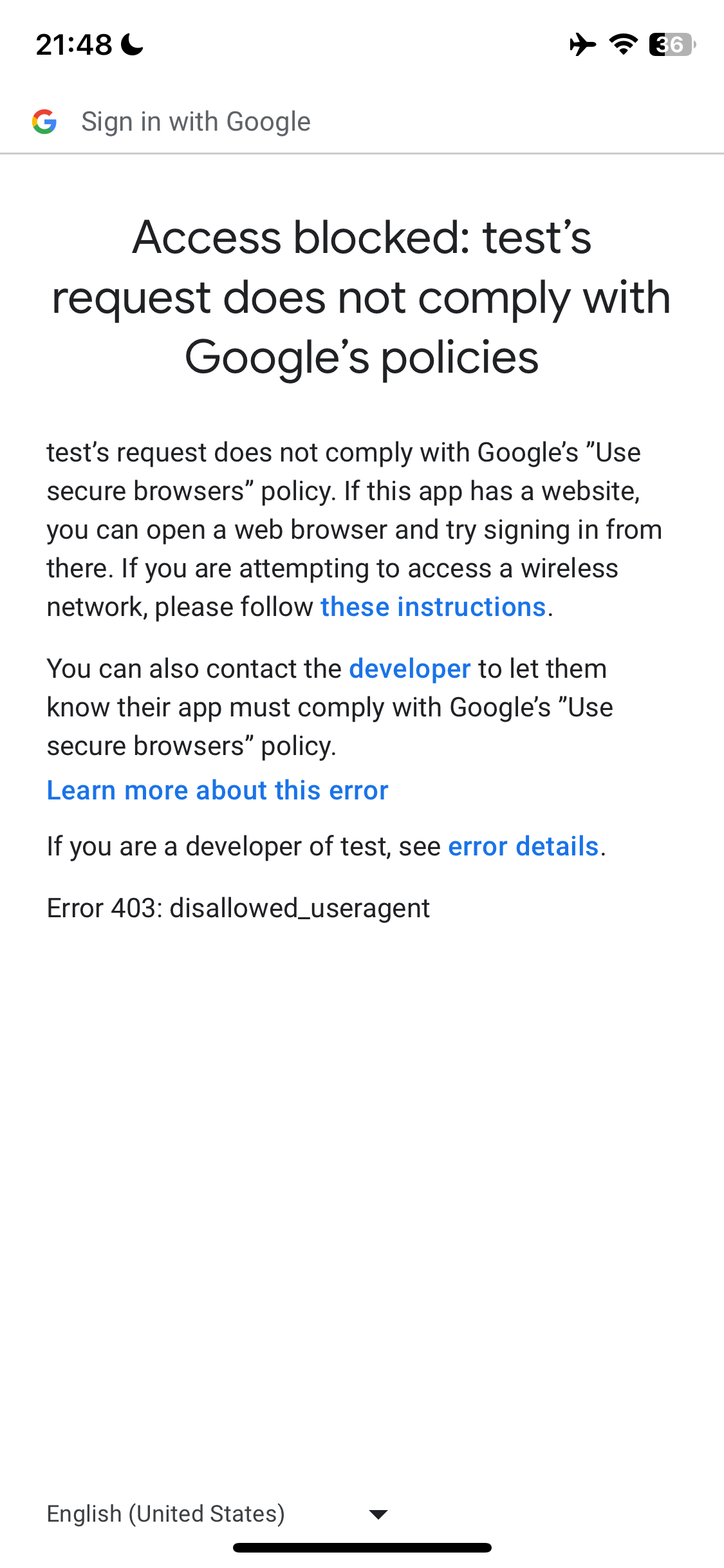 Google login api error - MIT App Inventor Help - MIT App Inventor Community