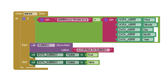 App Inventor - App Relógio 