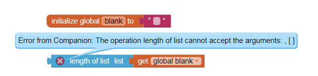 length of list blank