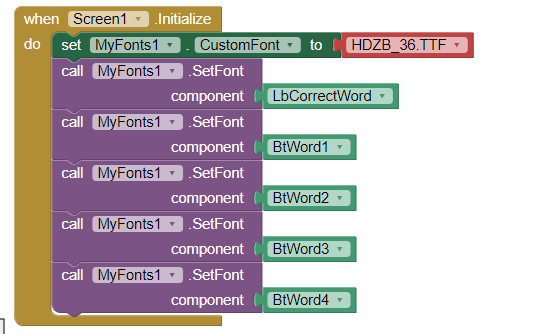 MyFonts → use your own custom fonts (a modified version of @Ken's YourFont  extension) - Extensions - MIT App Inventor Community