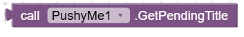 GetPendingTitle