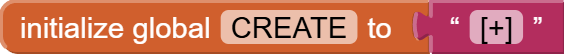 initialize global CREATE to