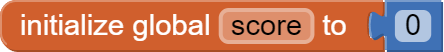 initialize global score to