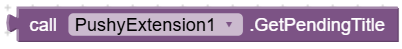 GetPendingTitle