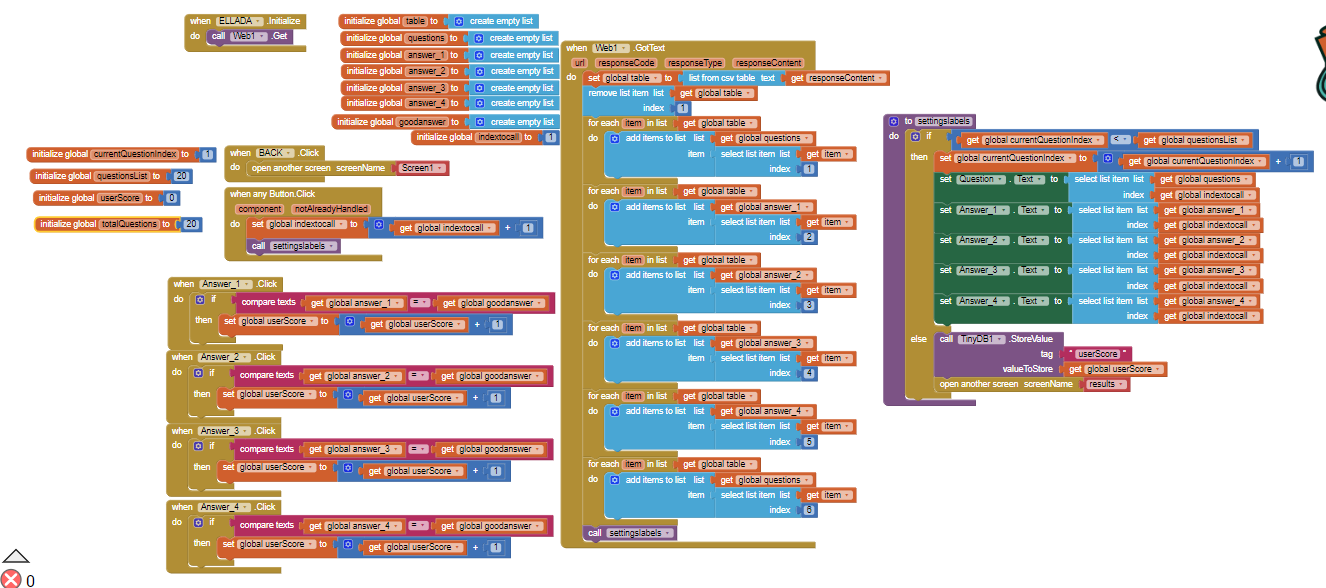 Multiple Choice Quiz Using Google Sheets MIT App Inventor Help MIT 