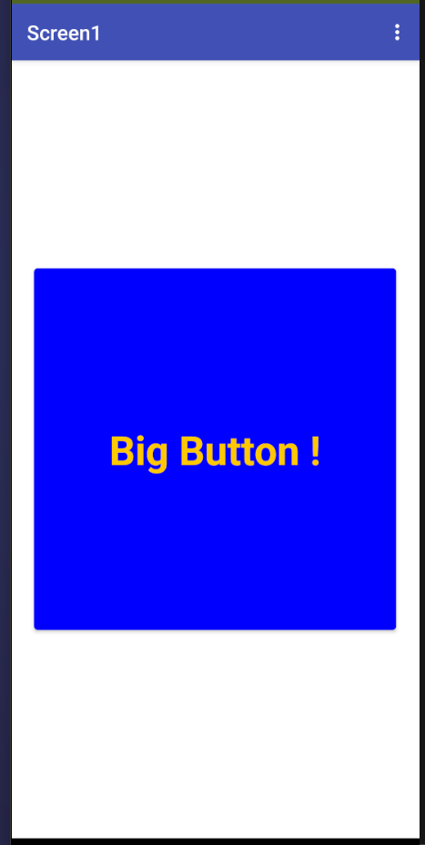 Enlarge a button from invisible in the center of the screen to visible ...