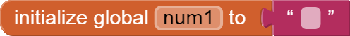 initialize global num1 to