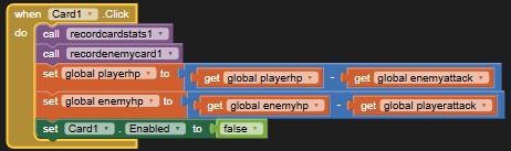 When card 1 is clicked: