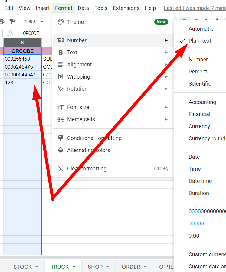 how to add zero in front of number in google sheets