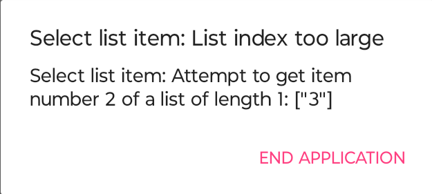 ListLengthError