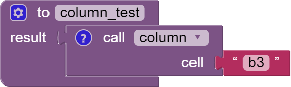 to column_test result