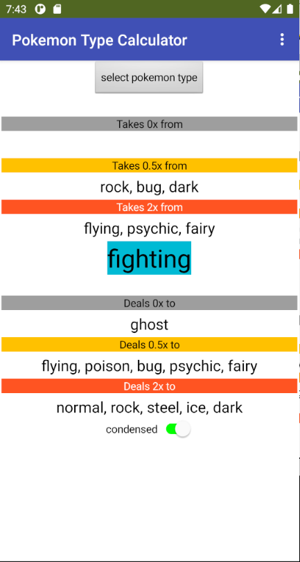 Programming - Type Matchup Calculator