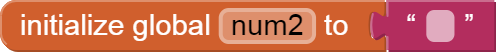 initialize global num2 to