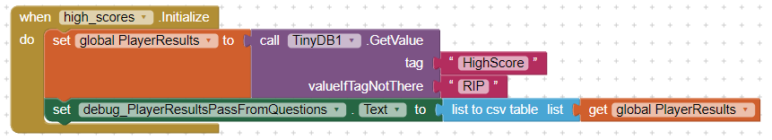 Saving highscore - MIT App Inventor Help - MIT App Inventor Community