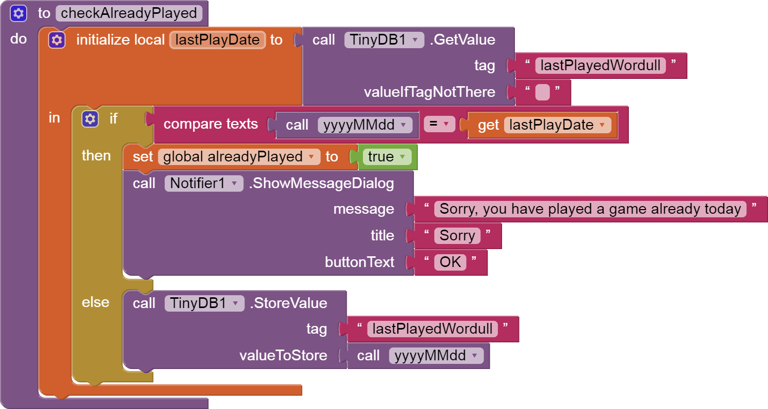 Wordle In A Day - App Showcase - MIT App Inventor Community