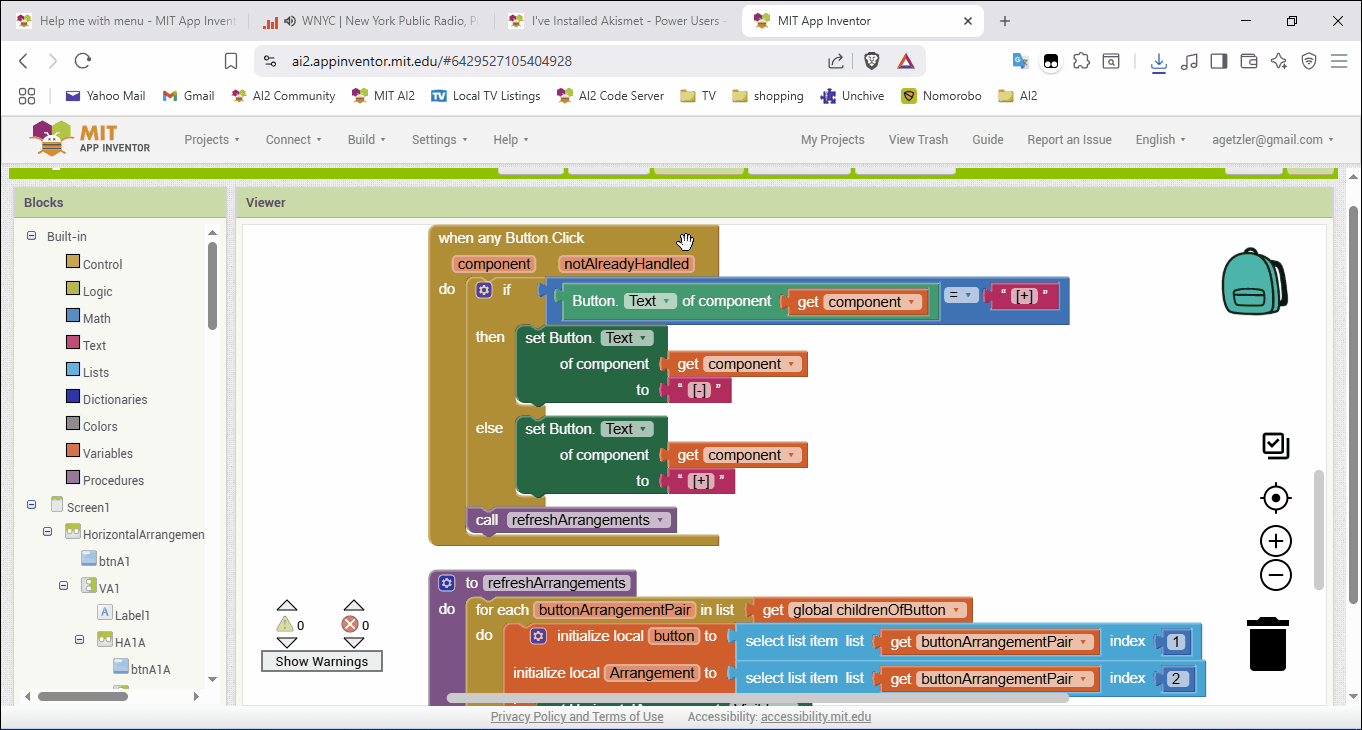sample run downloading blocks