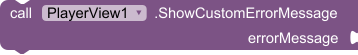 ShowCustomErrorMessage