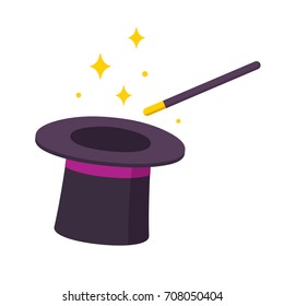 magician-hat-magic-wand-icon-260nw-708050404