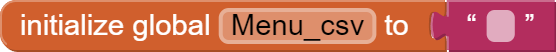 initialize global Menu_csv to