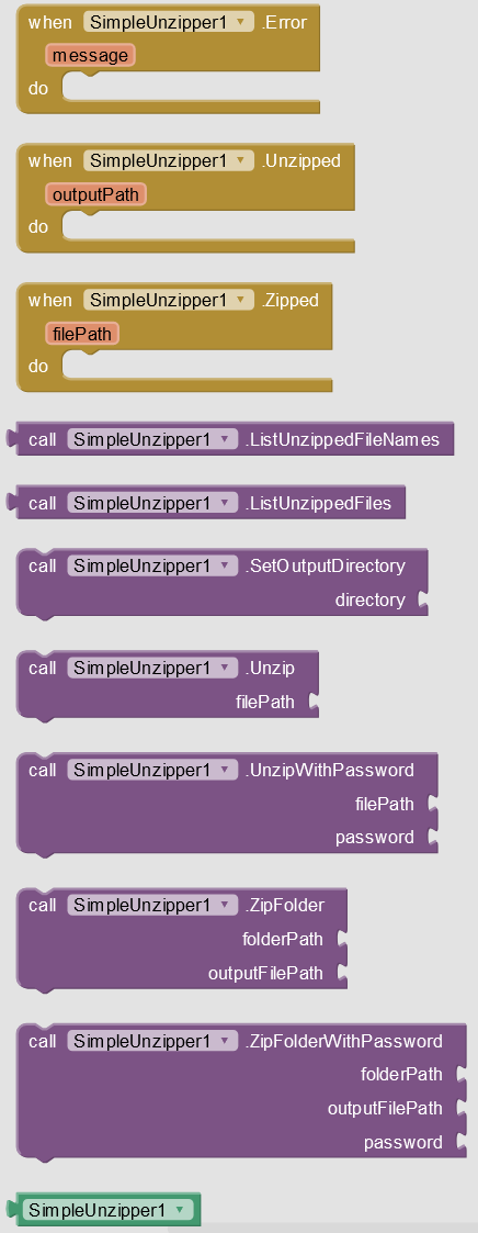 Simple Zip / Unzip extension - Extensions - MIT App Inventor Community